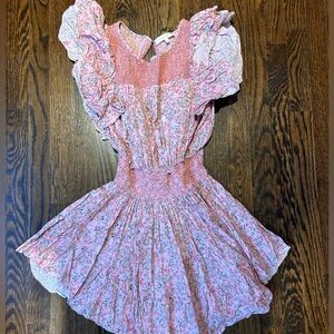 Love shack fancy floral sprinted dress